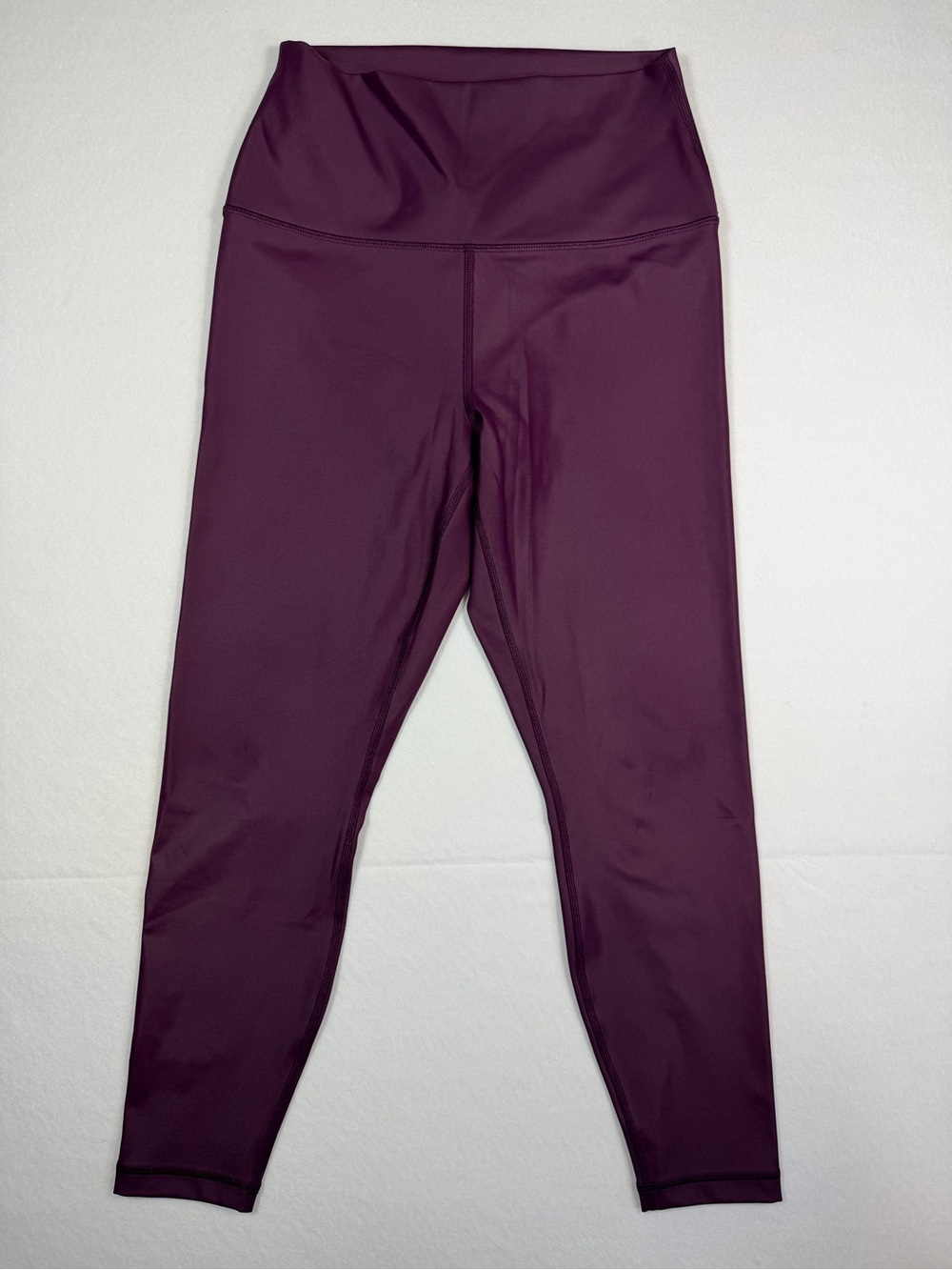 90 Degree by Reflex Maroon Faux Leather Leggings Size Large Everyday Athleisure
